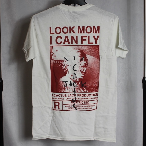 Travis Scott Look Mom I Can Fly Netflix Documentary Merch T-Shirt NWOT - Picture 1 of 6